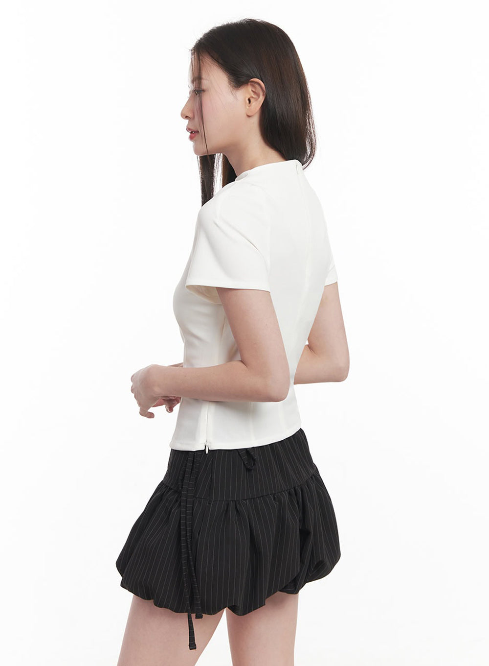 Classy Mock-Neck Blouse Top IY509