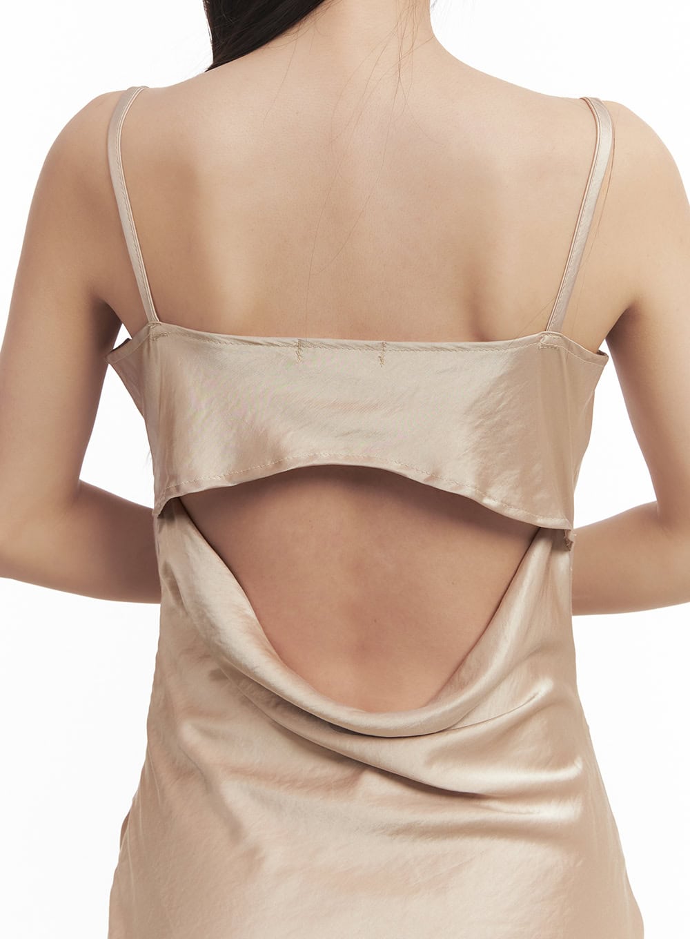 Back Cutout Cowl Neck Mini Dress CF520