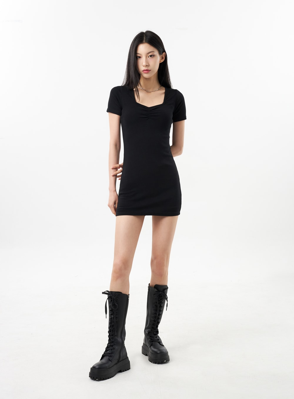 Short Sleeve Mini Dress CU309