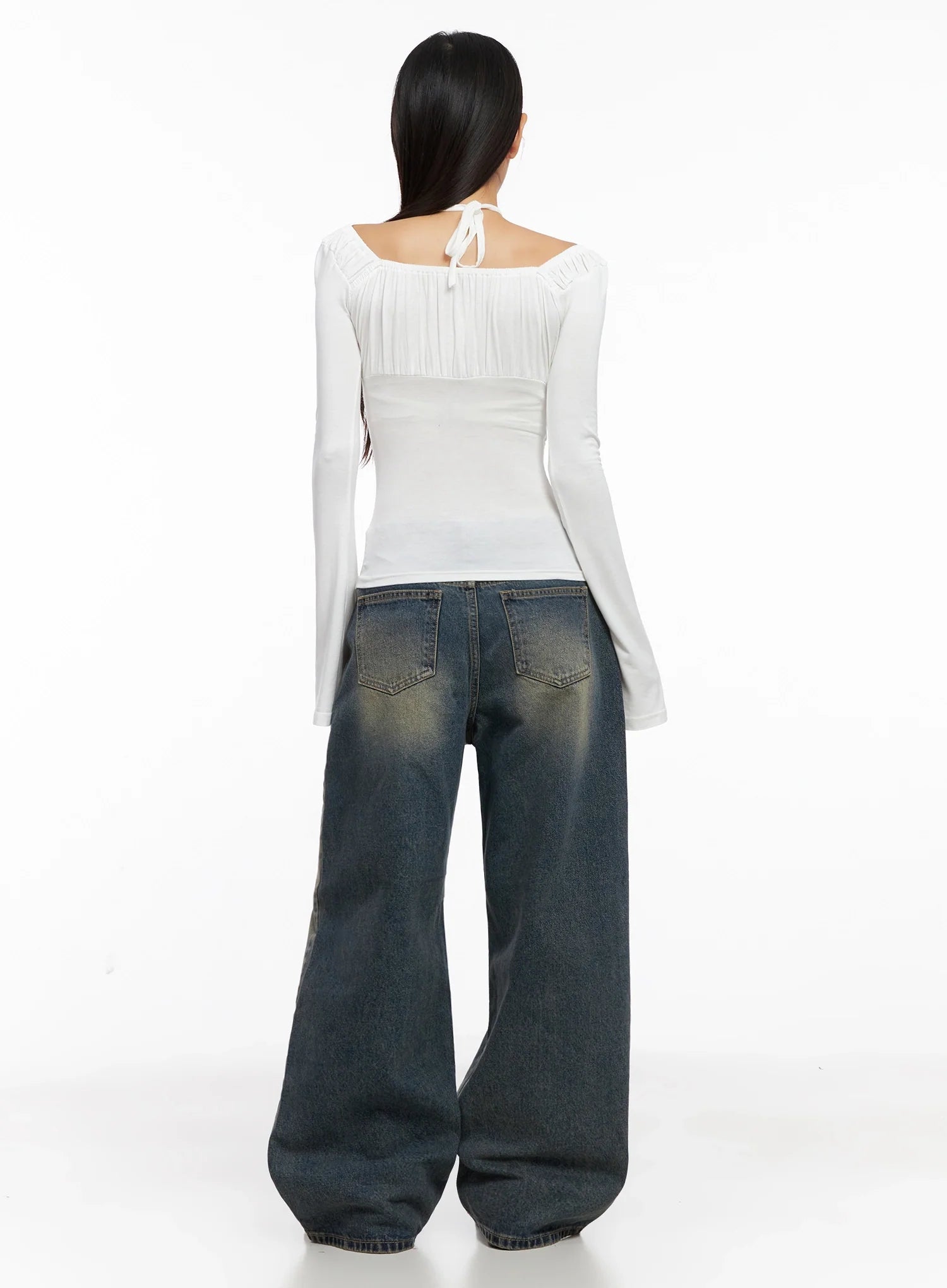 Chic Cross Strap Long Sleeve Tee IG528