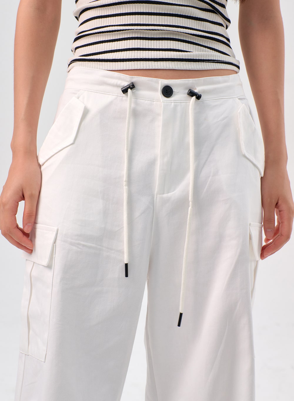 Drawstring Wide Pants IL310
