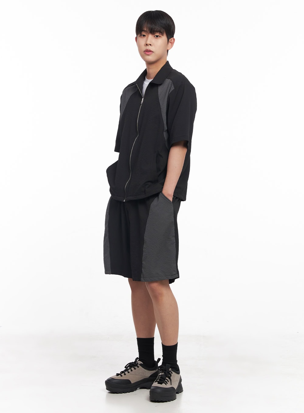 Men's Two-Tone Wide-Leg Shorts IY520