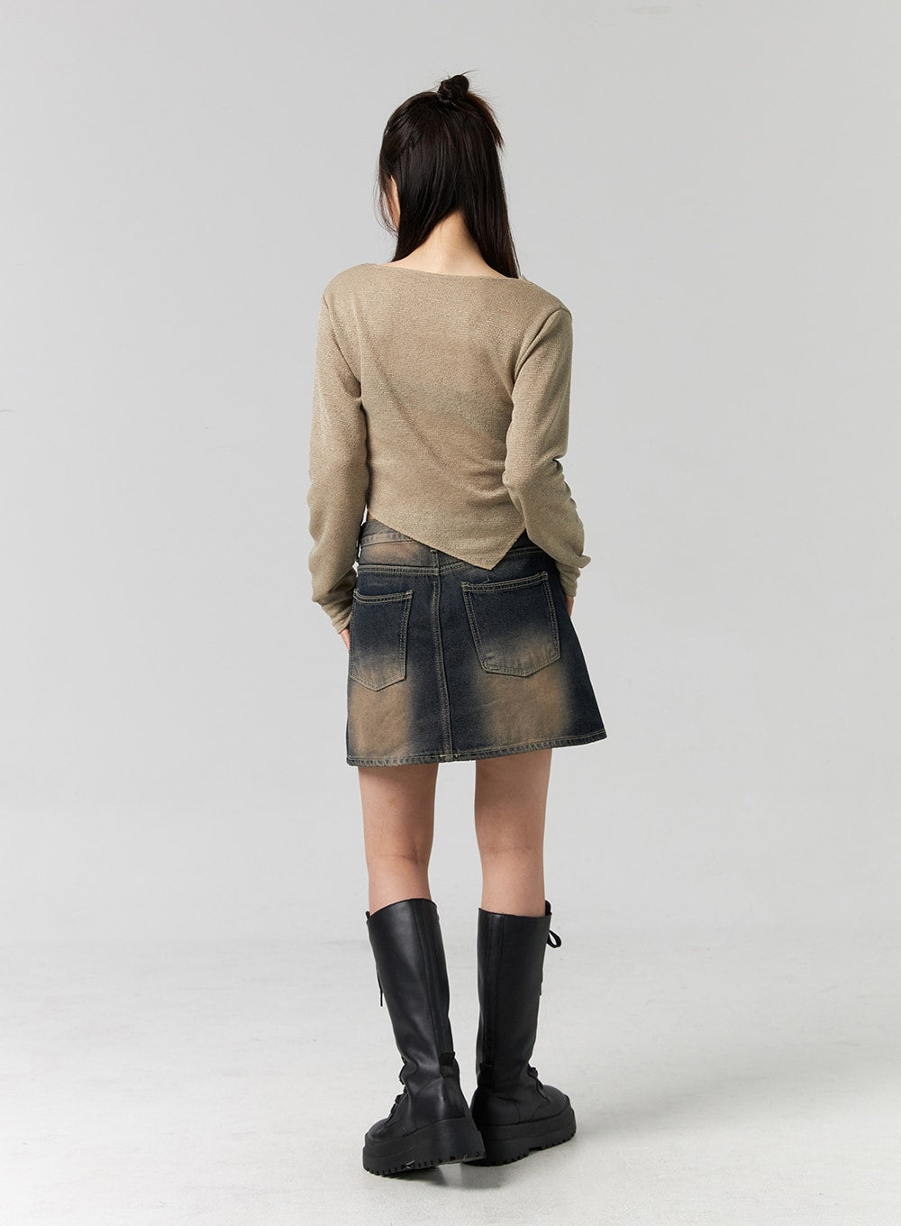 Washed Denim Mini Skirt CG330