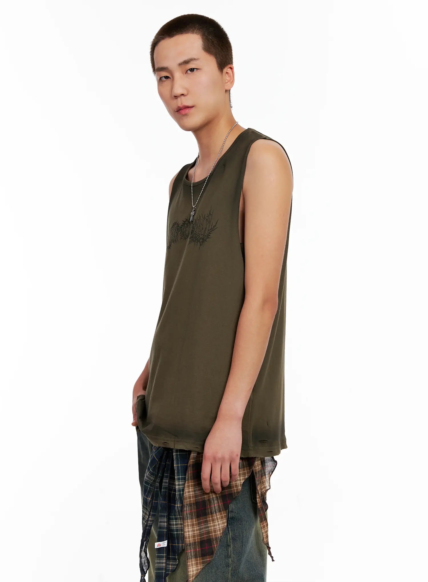 Men's Distressed Muscle Tee IG508