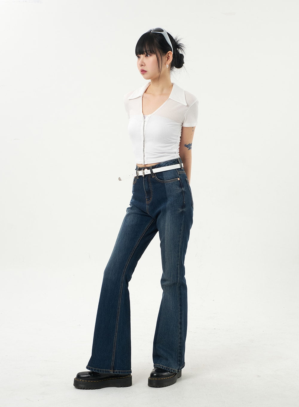 Dark Wash Bootcut Jeans CA328