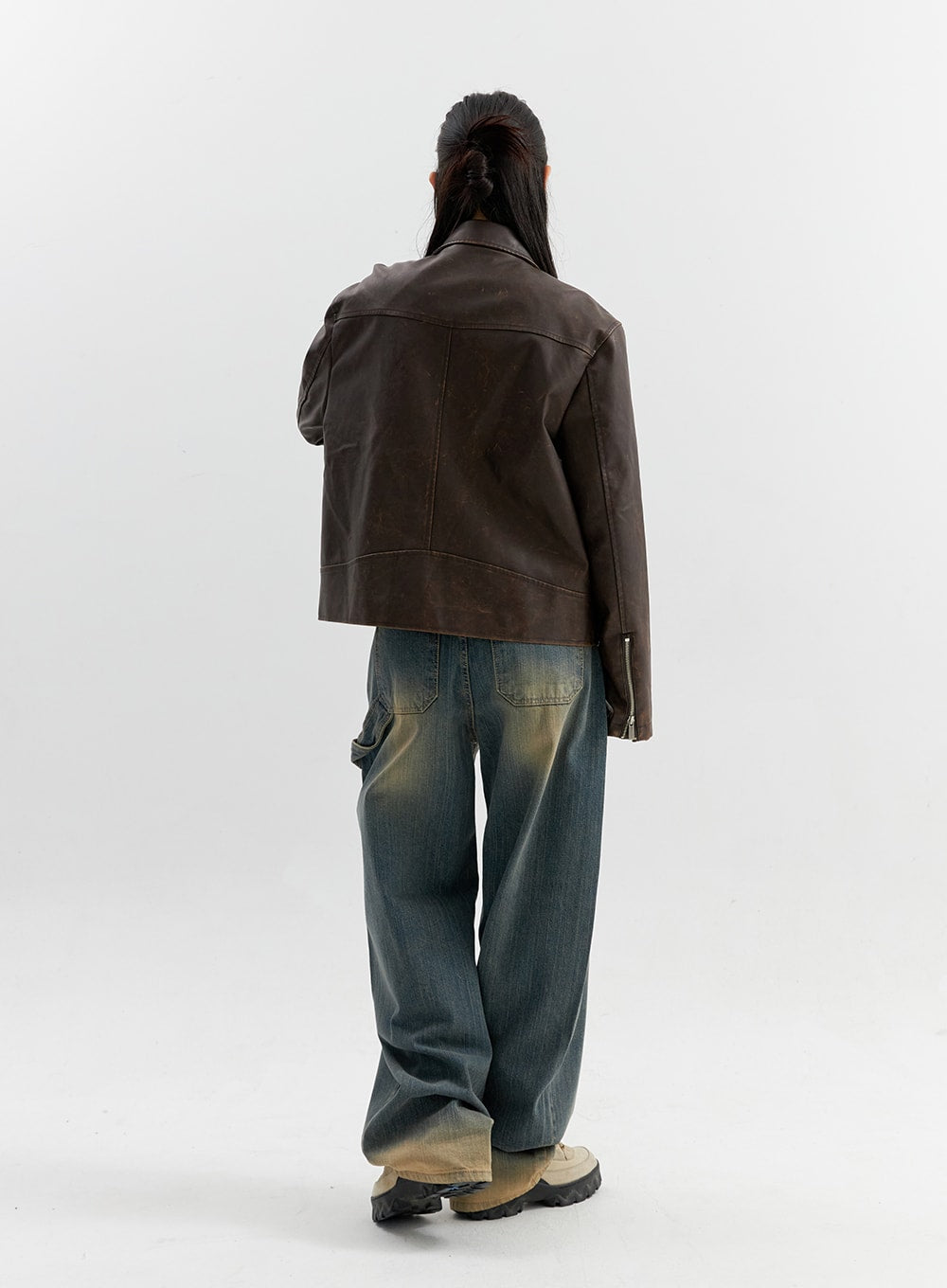 Vintage Wash Wide Leg Jeans CO306