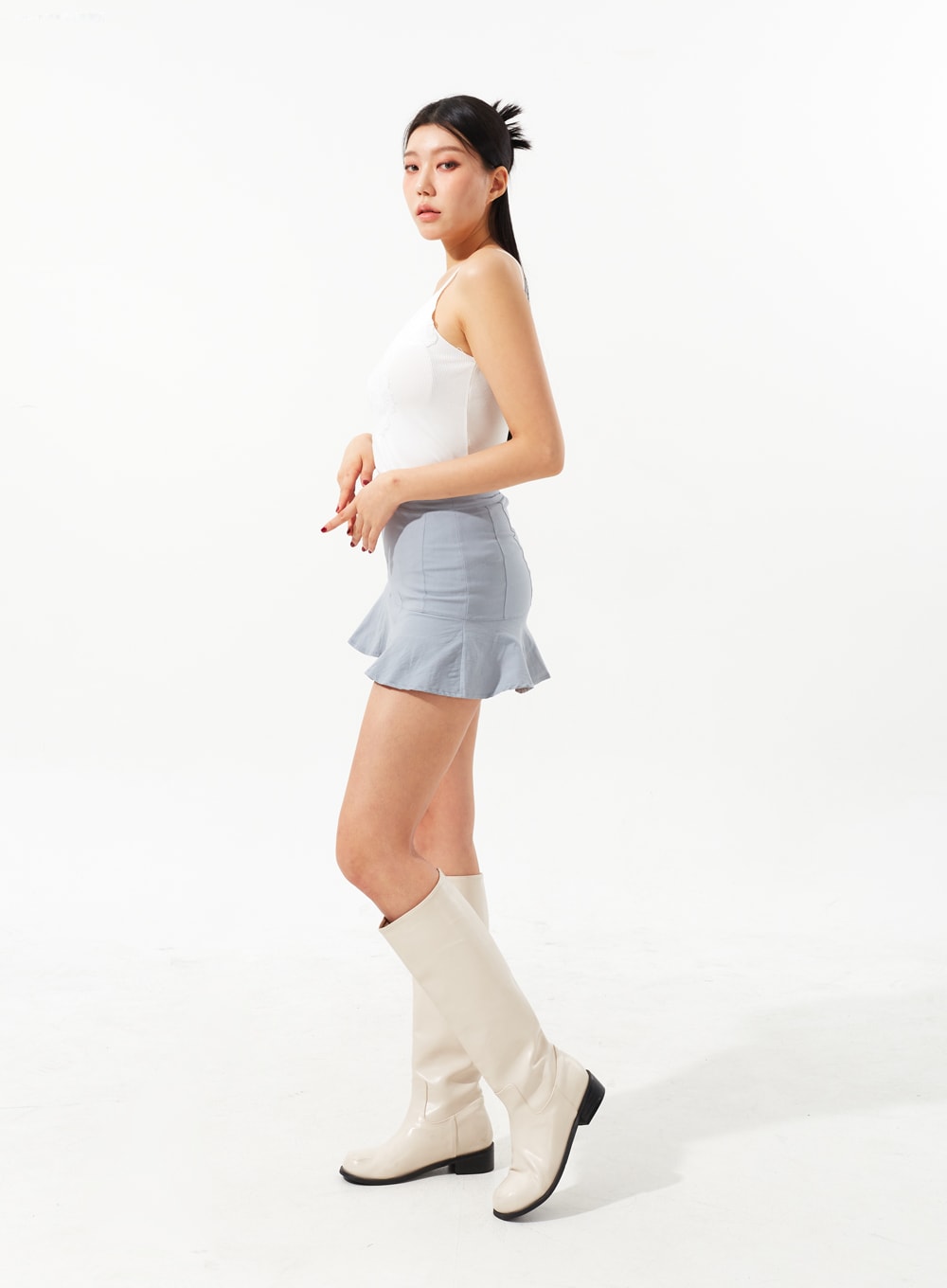 Simple Frill Mini Skirt IM327