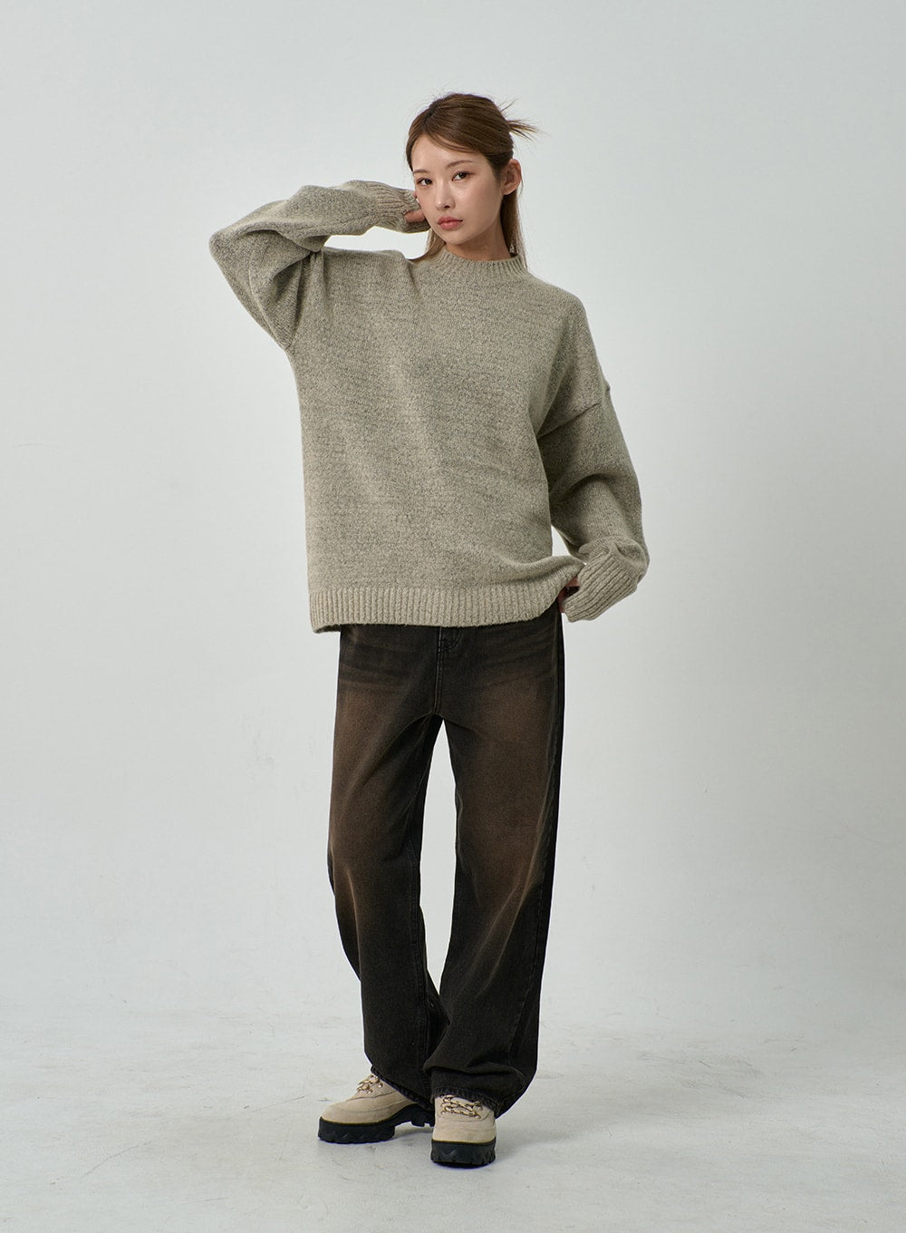 Washed Wide Leg Jeans CD14