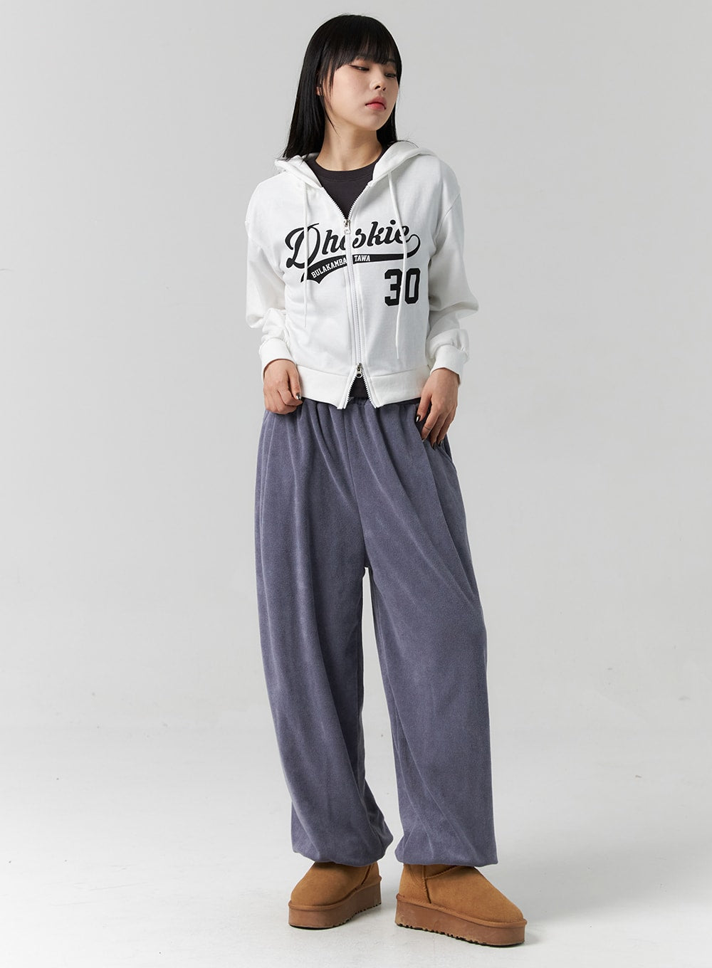 Graphic Print Zip-Up Hoodie CS312