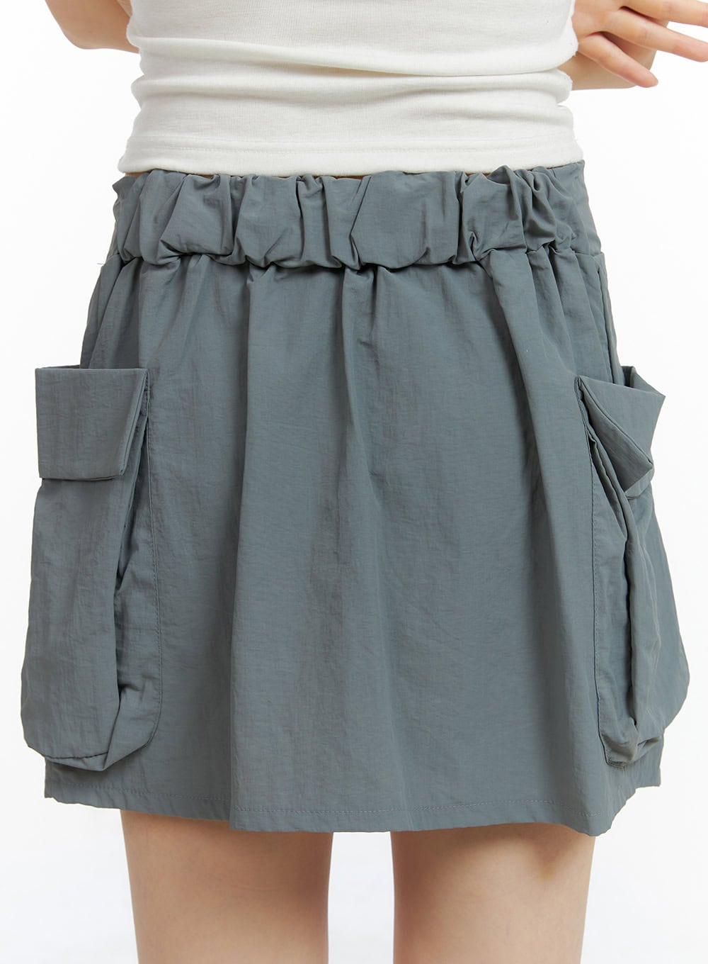 Unbalanced Cargo Mini Skirt CL403