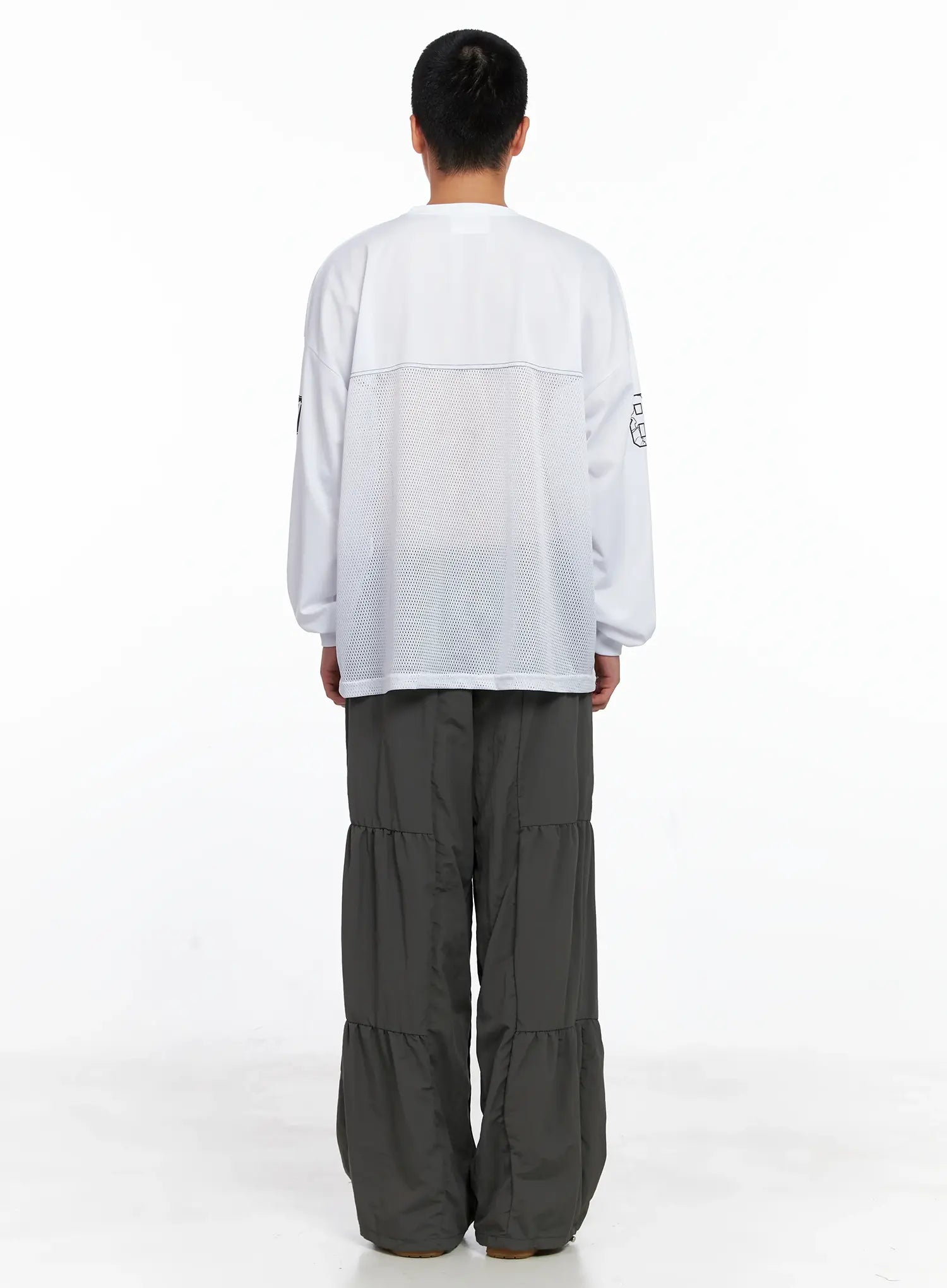 Men's Line Stitch Parachute Pants IS510