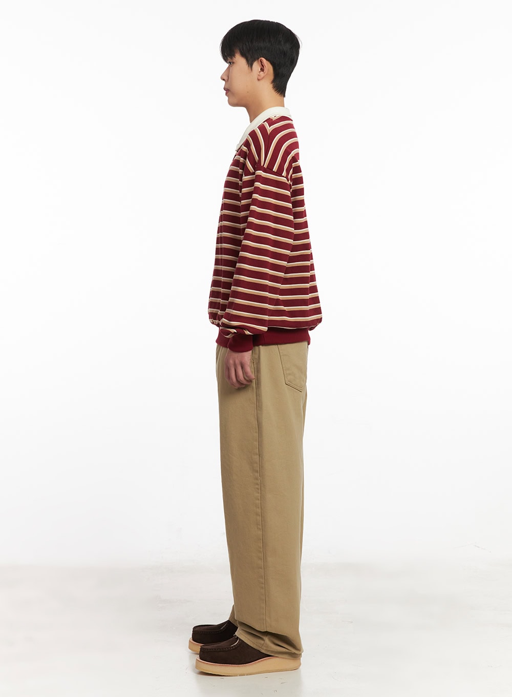 Men's Striped Collared Sweatshirt IM514