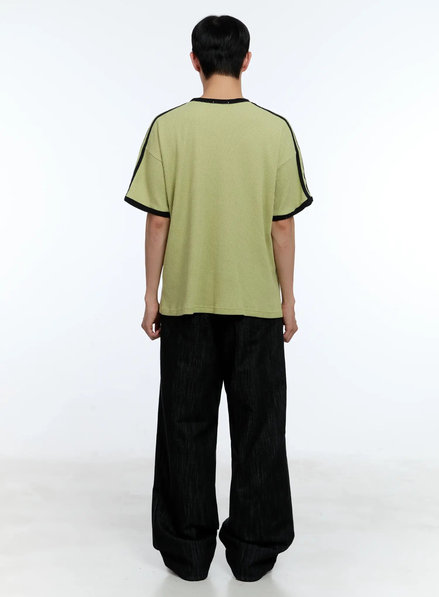 Men's No-Fade Wide-Leg Denim Jeans IL515