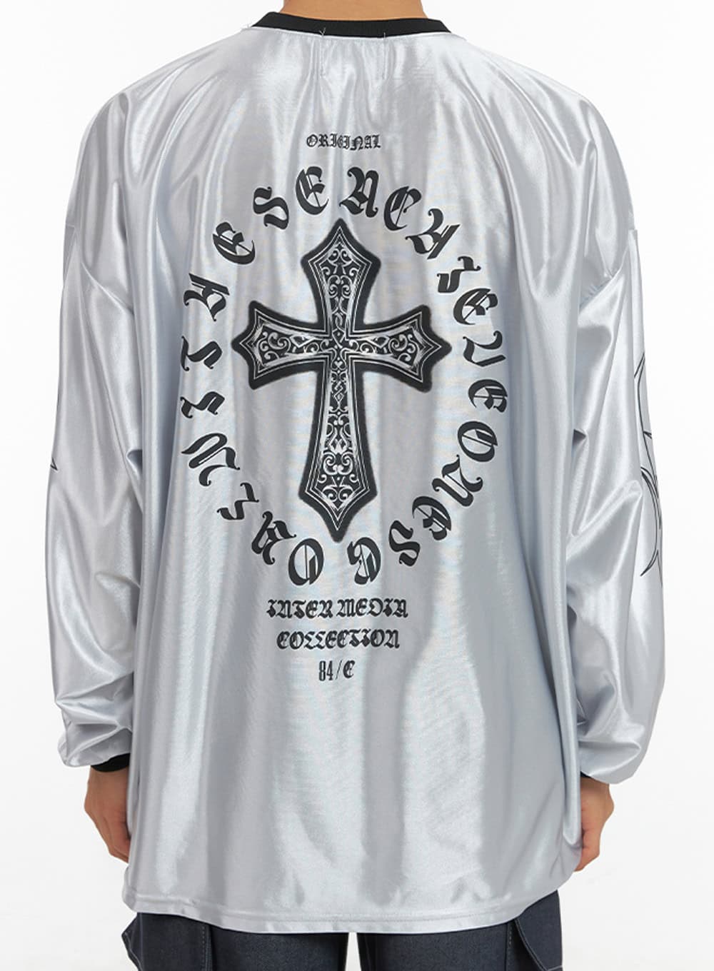 Men's Oversize Sliver Print Jersey T-Shirt IS419