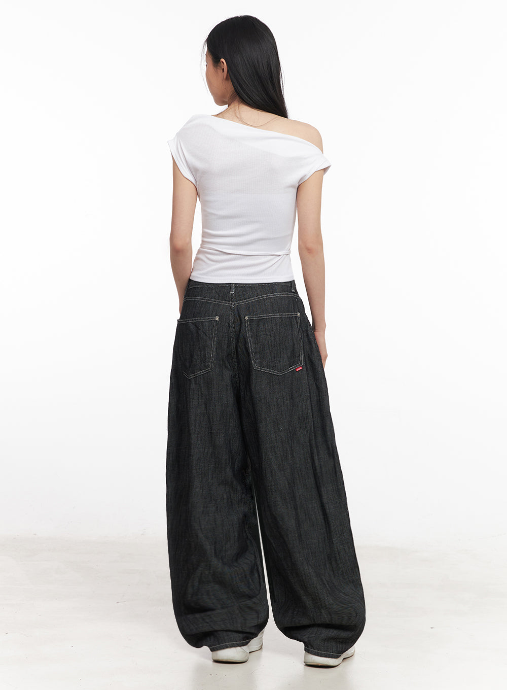 Asymmetric Short Sleeve Wrap Shirt IY516