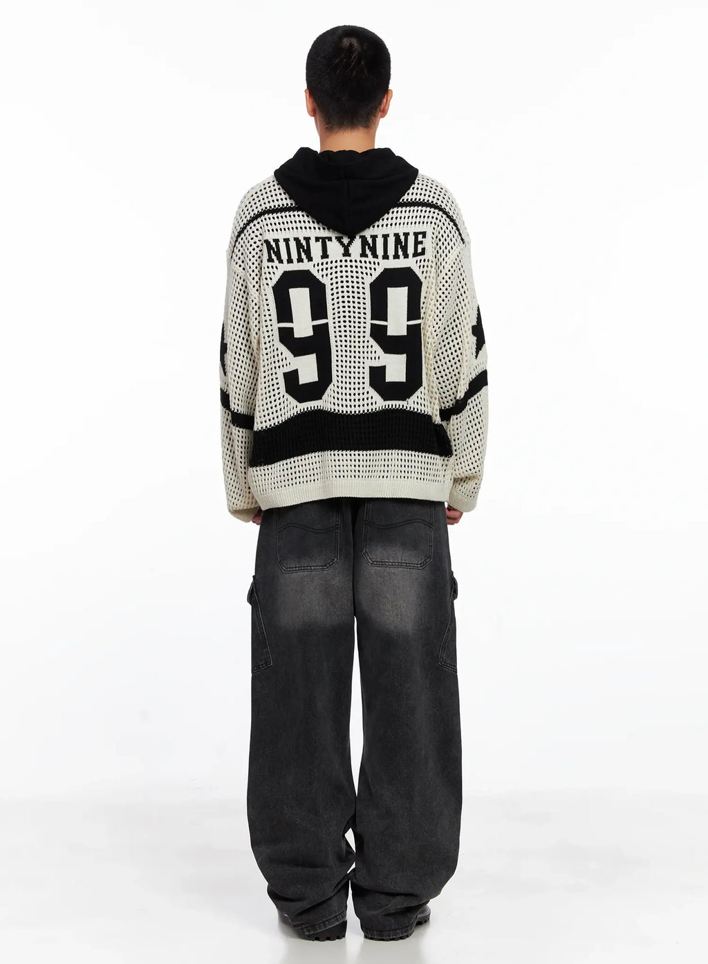 Men's Double Darted Cargo Wide-Leg Jeans IS509