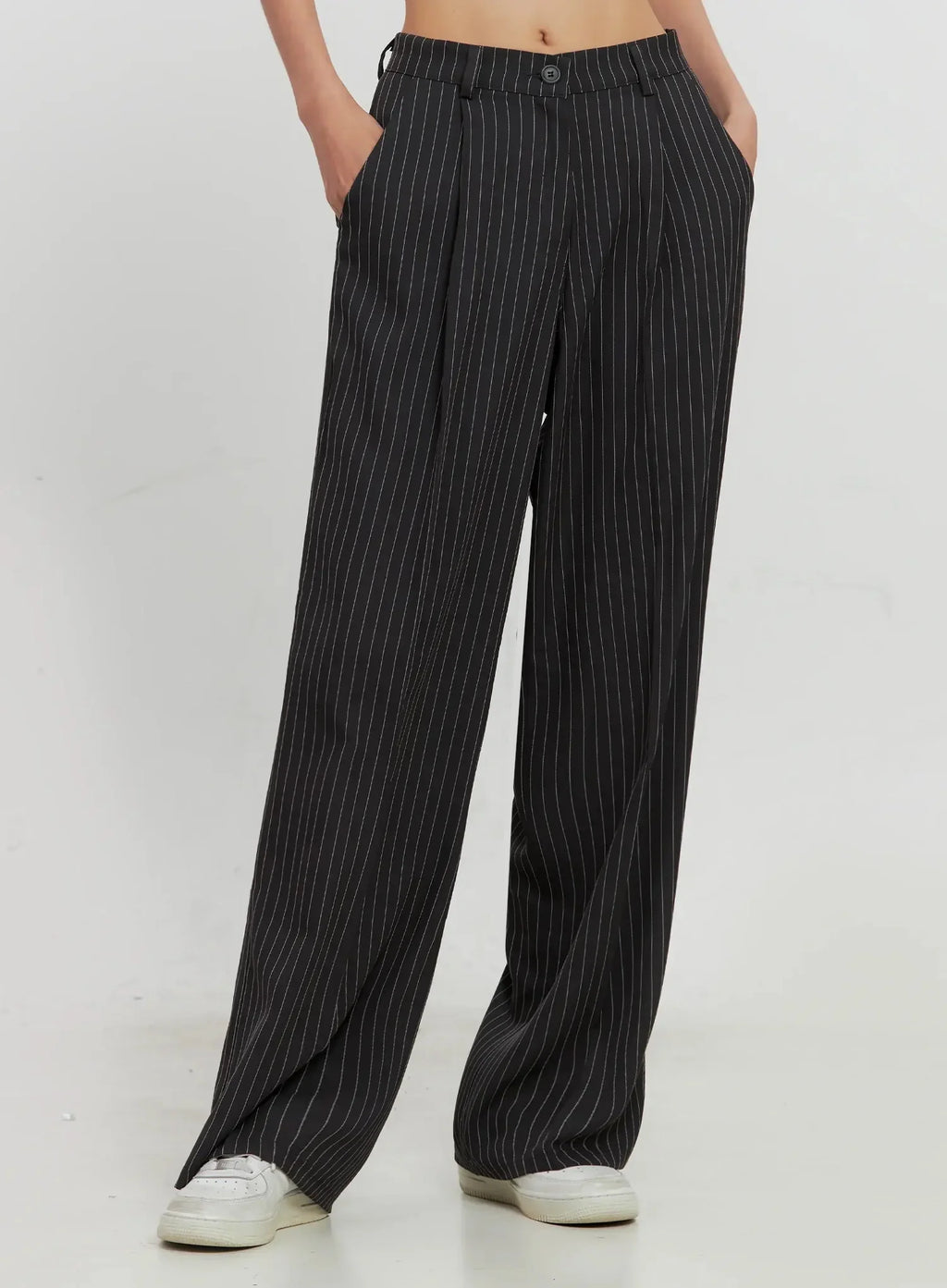 Pinstripe Wide-Leg Trousers IL528