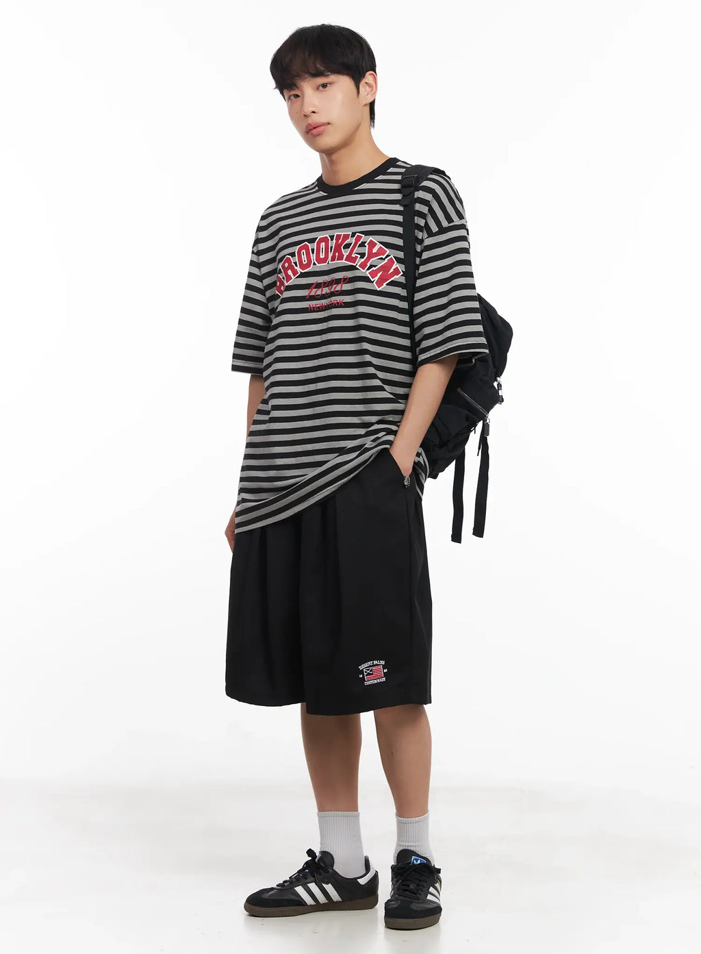 Men's Striped Oversize Tee IU518