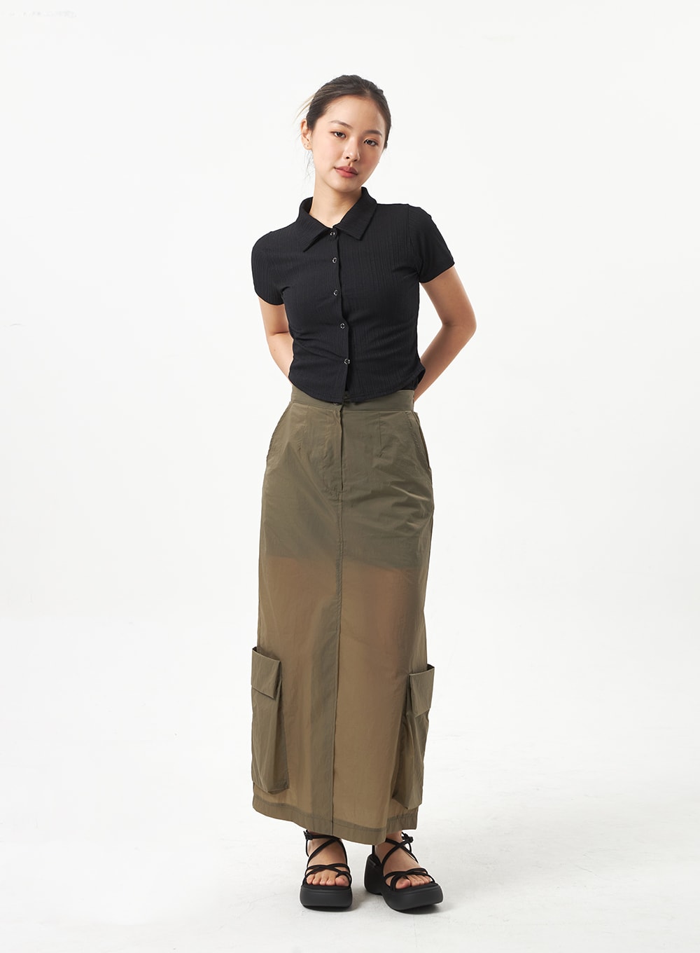 Snap Button Tee CA319