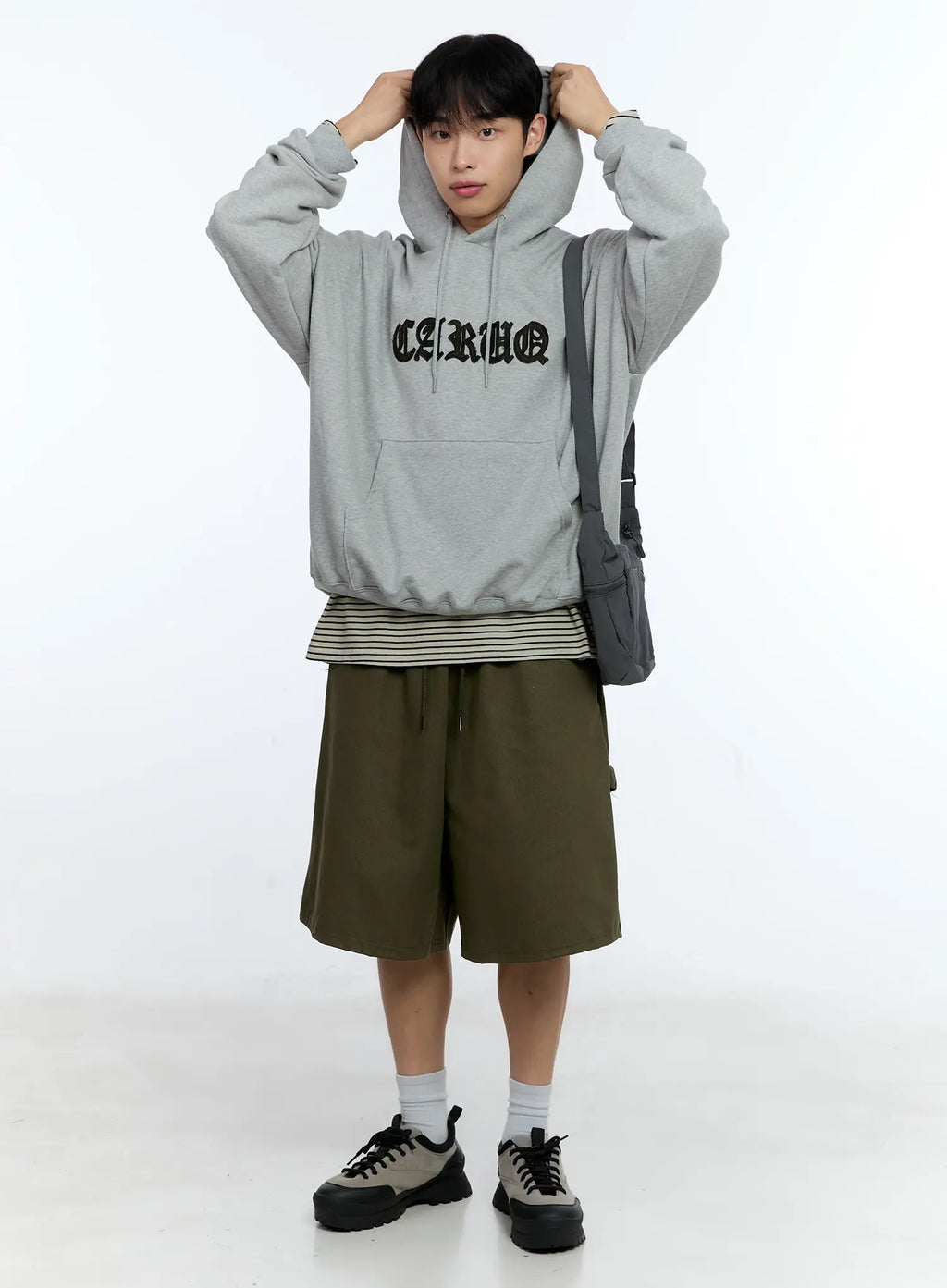 Men's Striped Crewneck Long Sleeve T-Shirt IG519