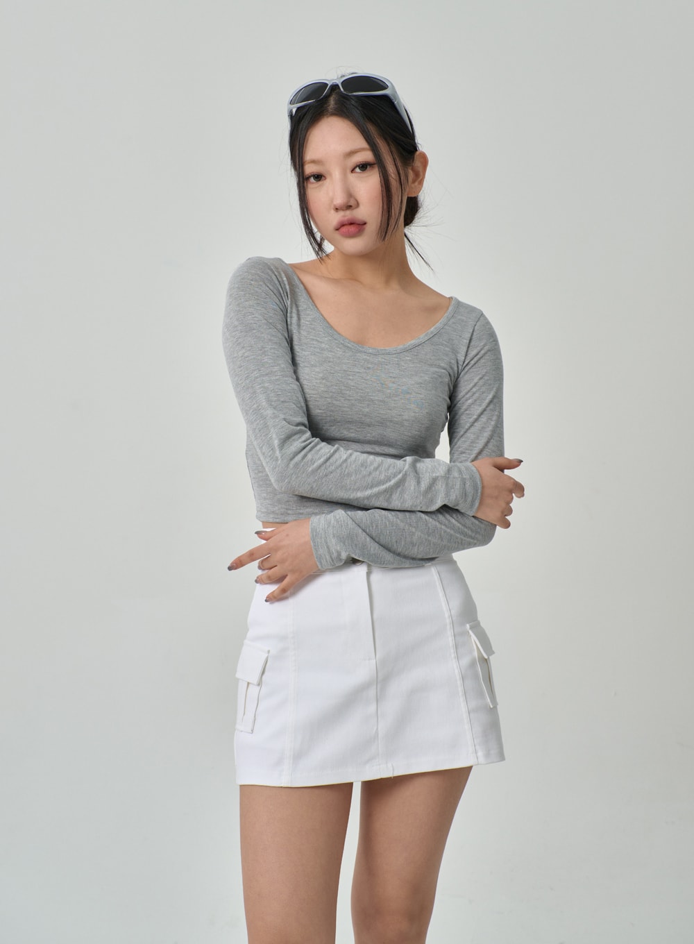 Cropped Scoop Neck Top IF315