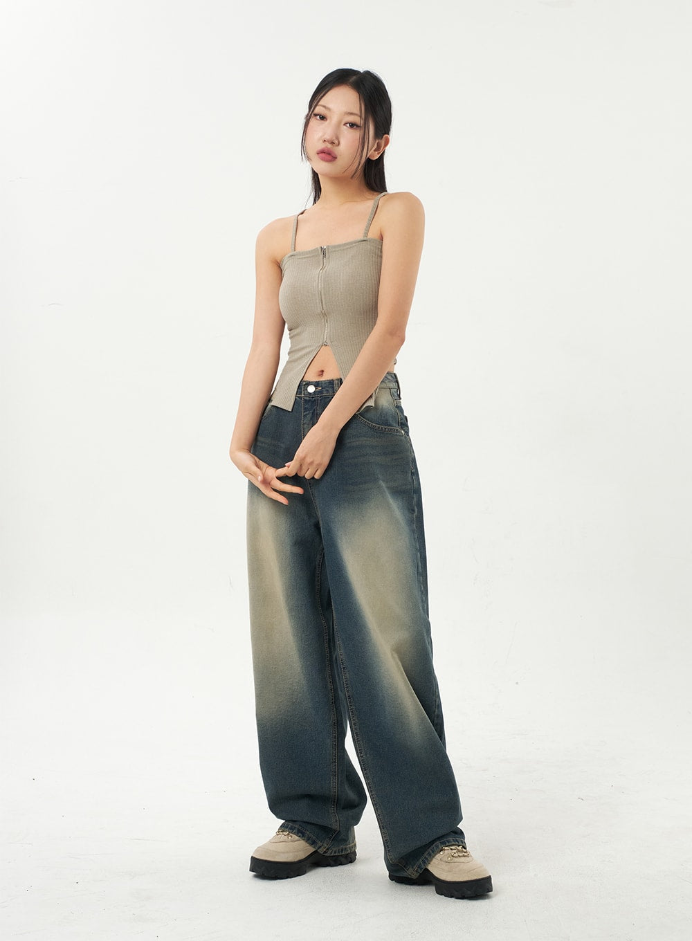 Mid-Rise Baggy Jeans CA325
