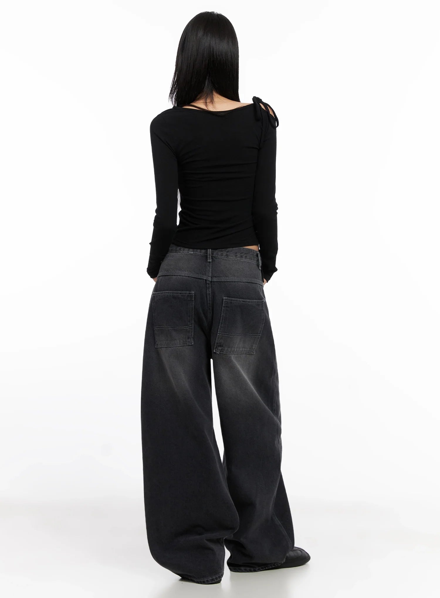 Casual Wide-Leg Baggy Jeans IS515