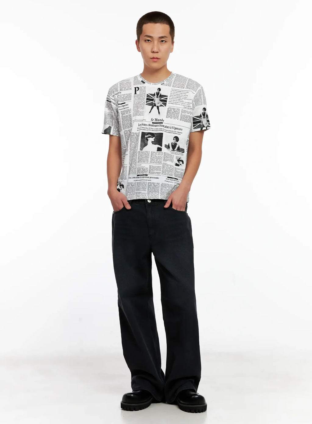 Men's Wide-Leg Denim Jeans IG511