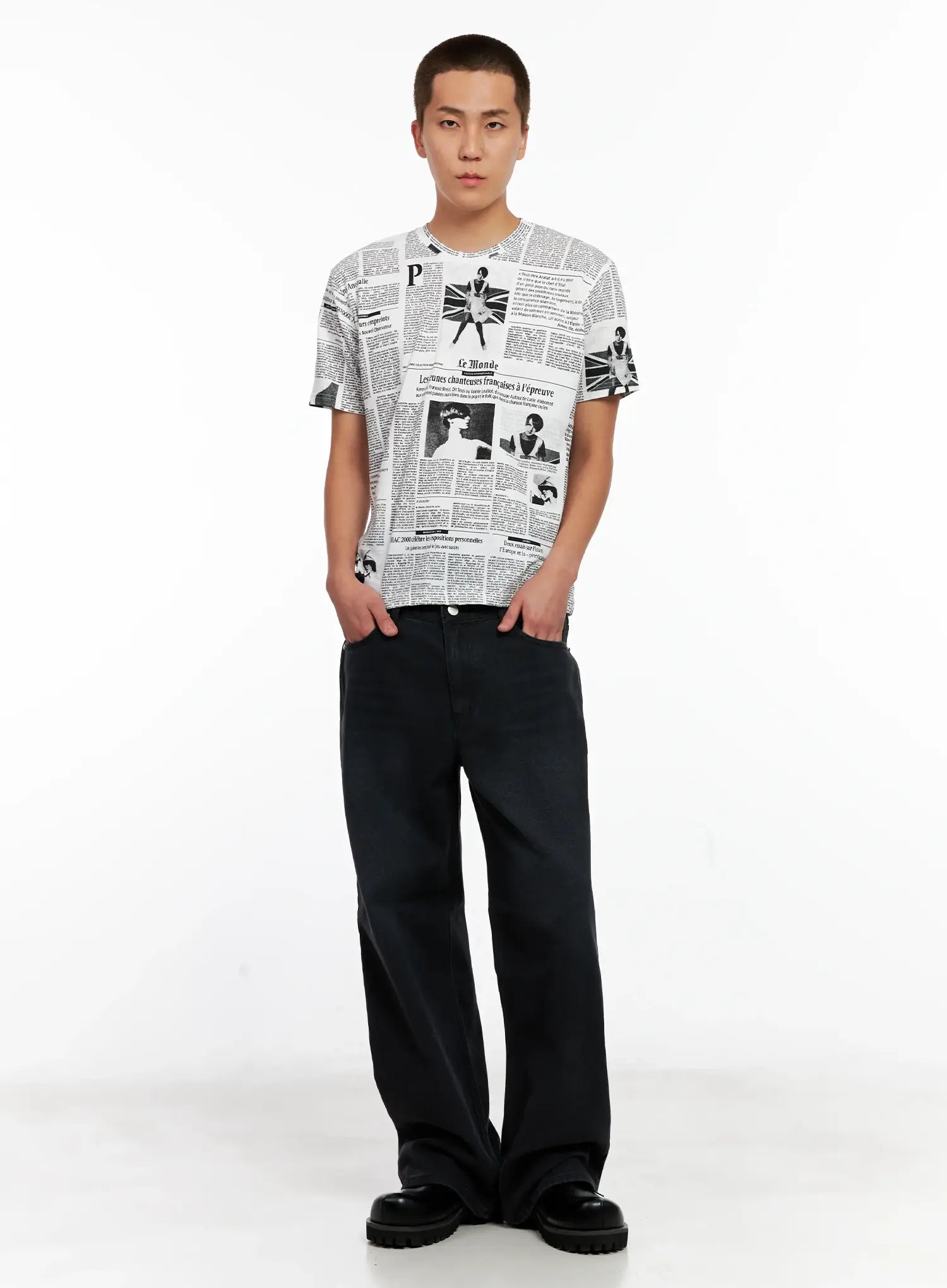 Men's Wide-Leg Denim Jeans IG511