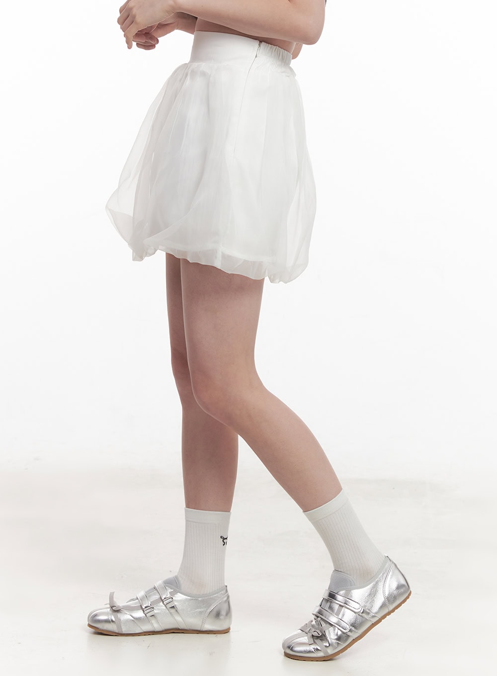 Sheer Cloud Bubble Mini Skirt IY513
