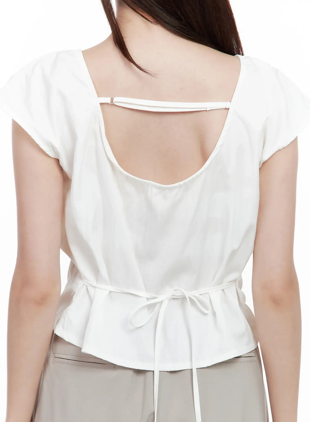 Wide-Neck Open-Back Top CL502