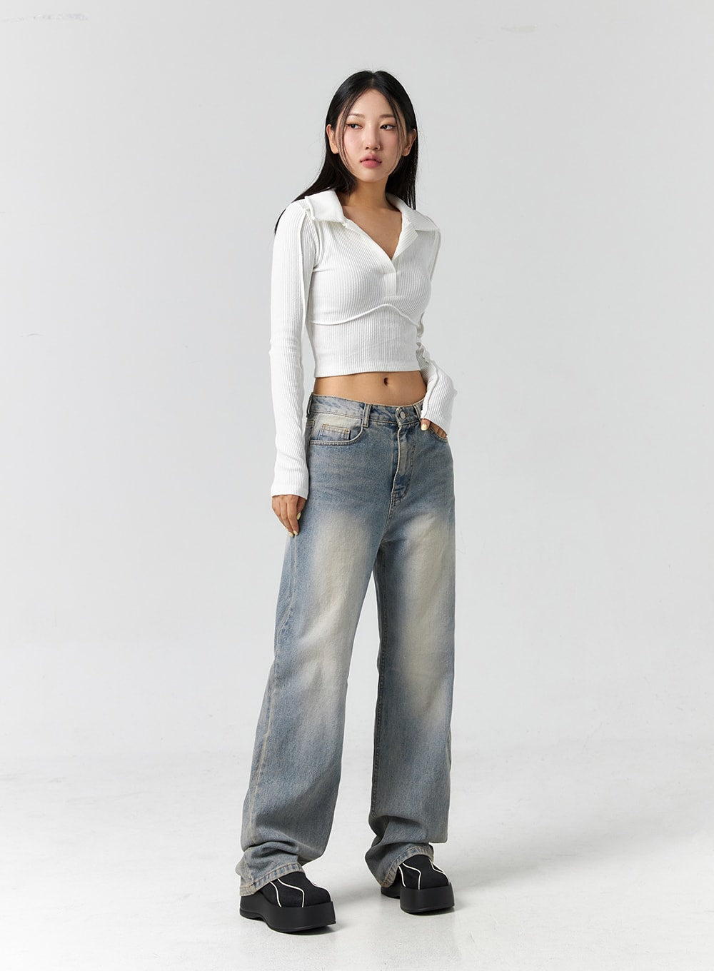 Collar Crop Top CS308