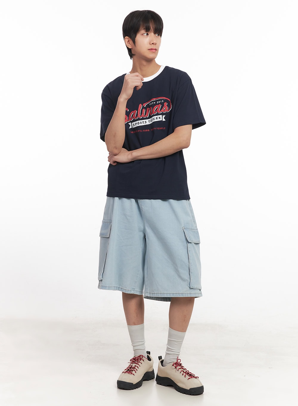 Men's Graphic Two-Tone T-Shirt IA511