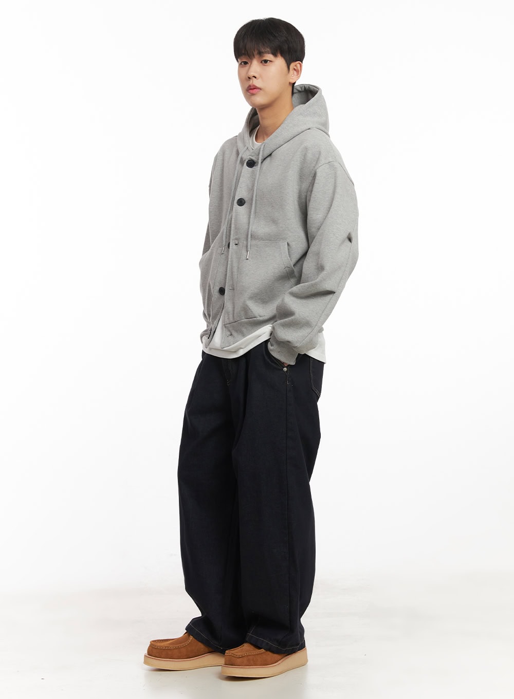 Men's Stitched Wide-Leg Jeans IM517