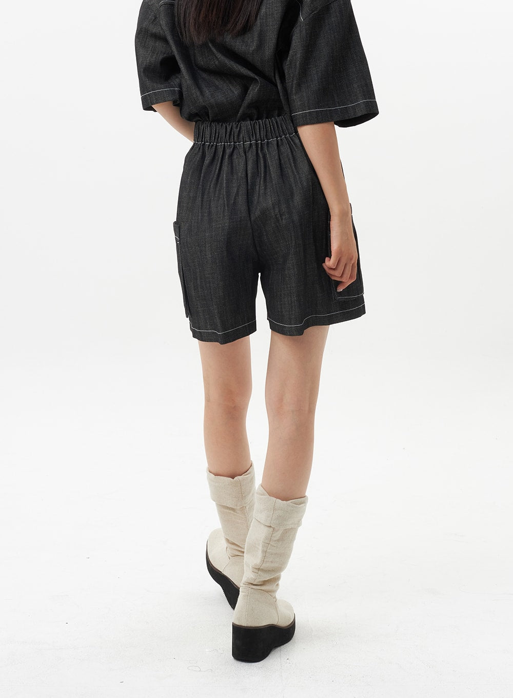 Cargo Denim Shorts OU326