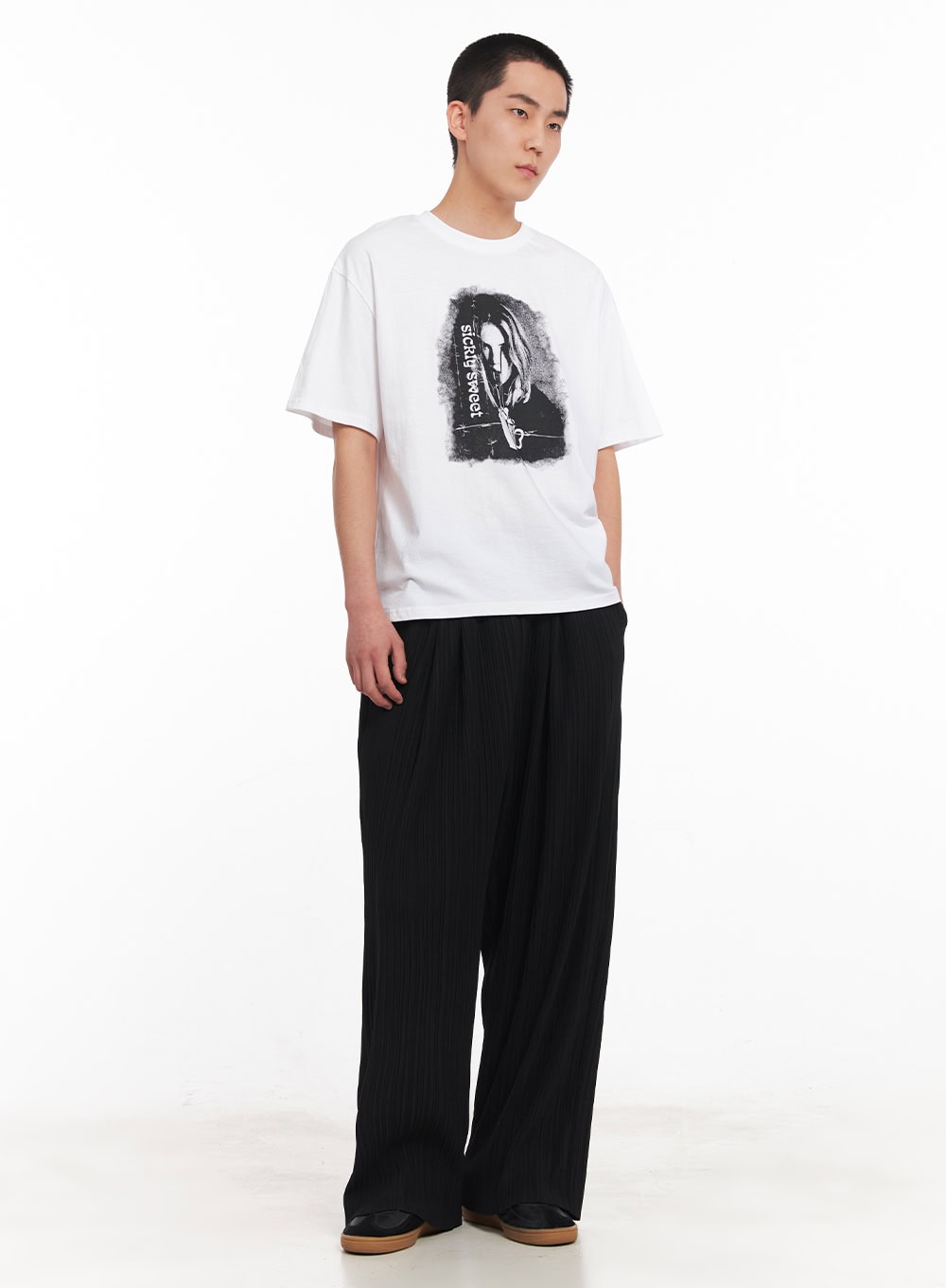 Men's Pintuck Straight-Fit Pants IY506