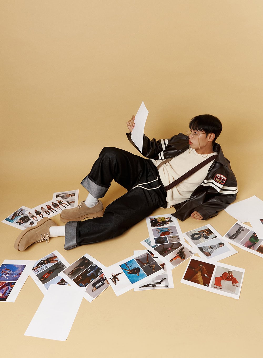 Men's Elastic-Back Denim Jeans IO420