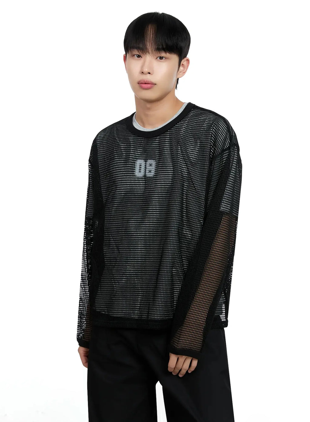Men's Mesh Graphic Long Sleeve Tee IG520