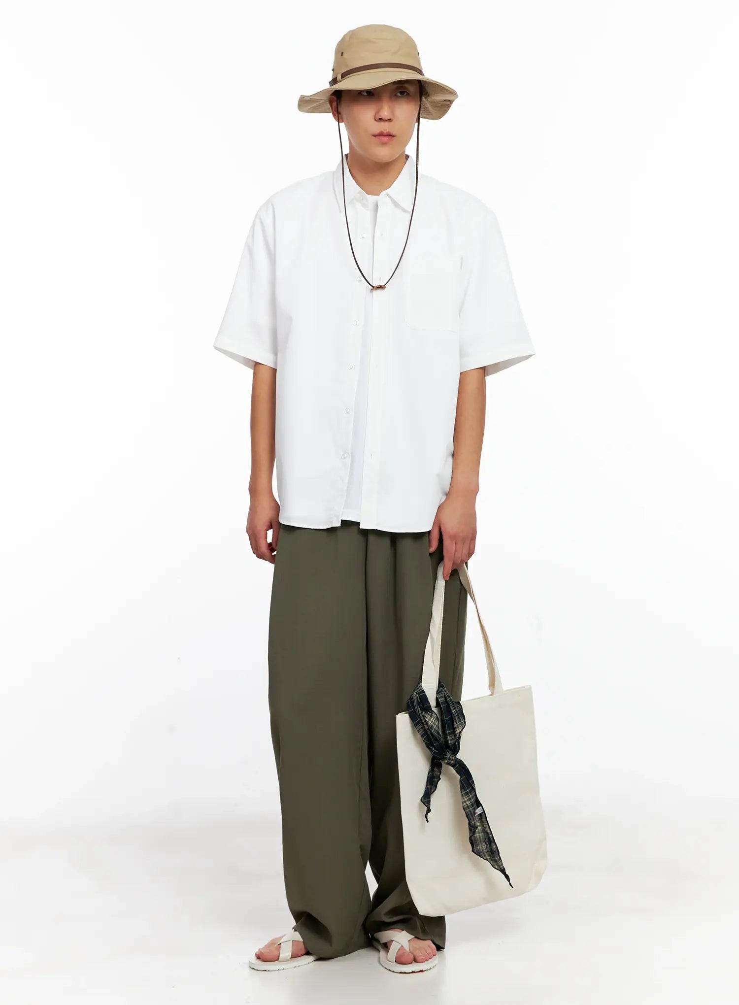 Men's Short-Sleeve Button-Up IG511