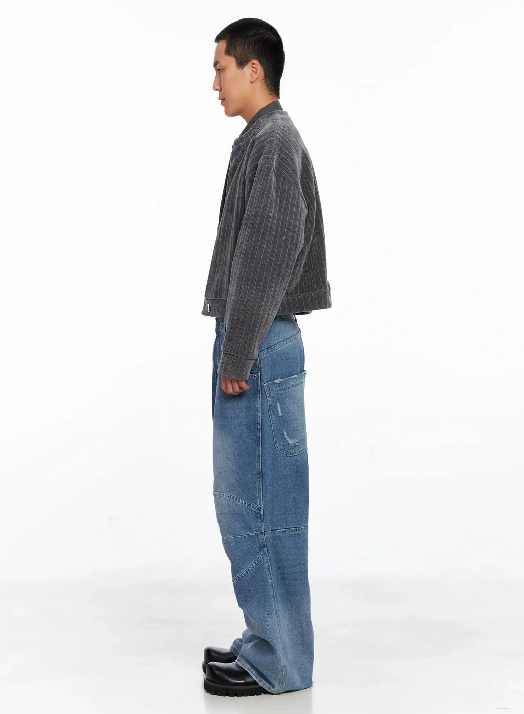 Men's Wide-Leg Biker Jeans IS510