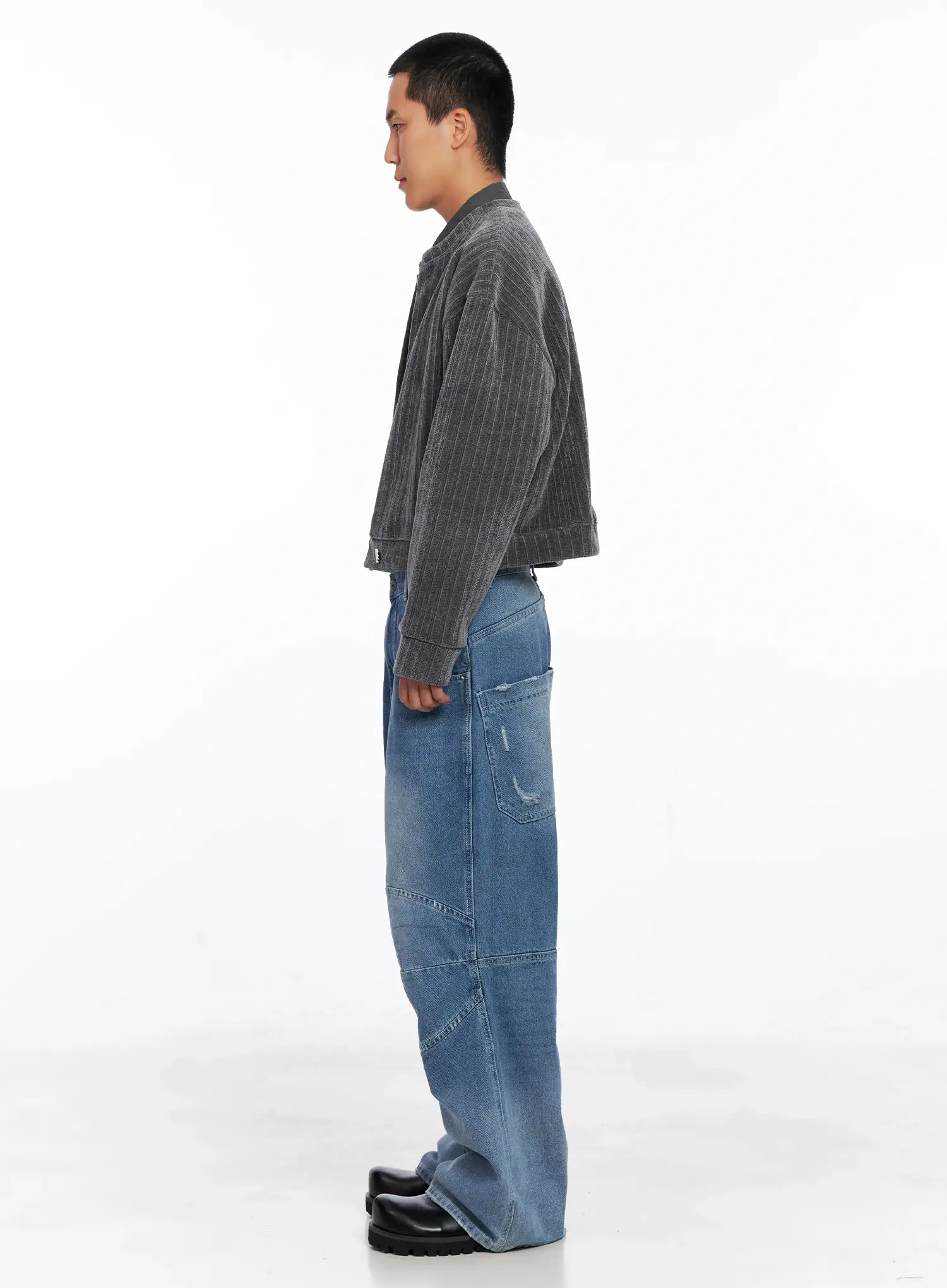 Men's Wide-Leg Biker Jeans IS510