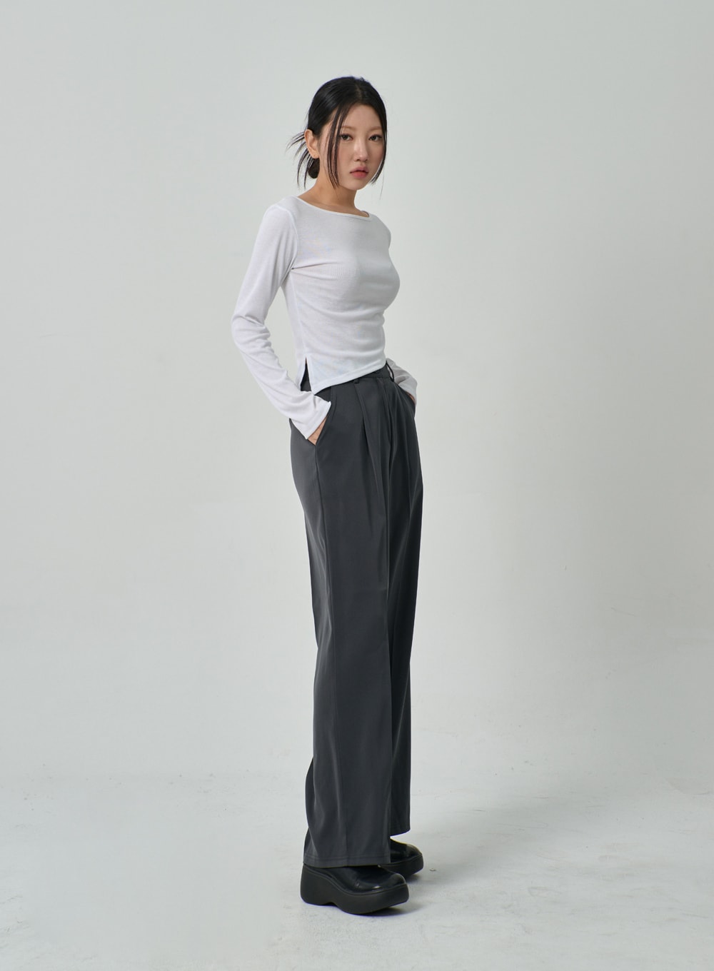 Wide Leg Tailored Pants IF315