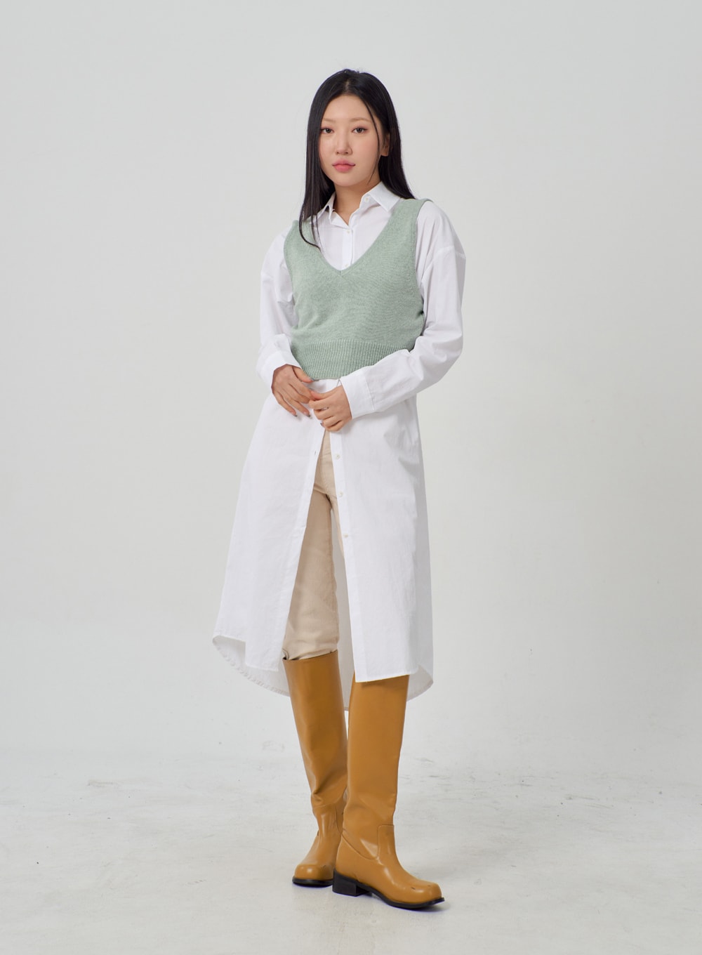 V-Neck Simple Vest IM316