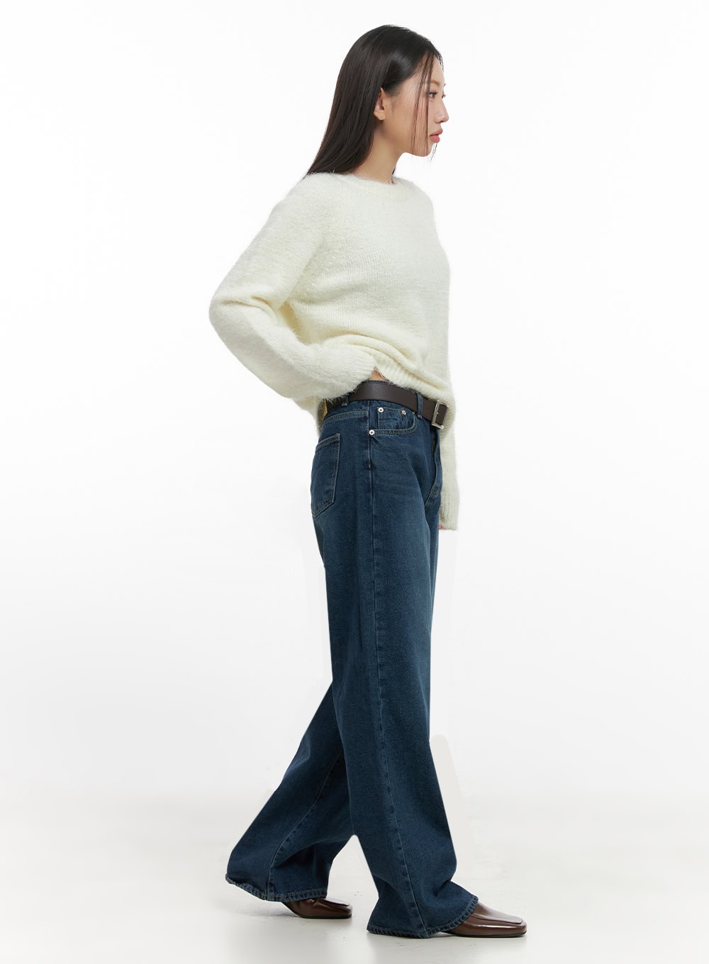 Solid Round Neck Knit Top IN415