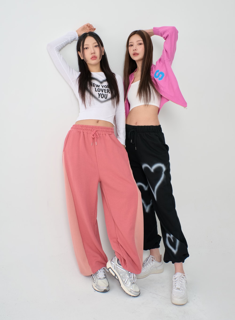 Spray Heart Jogger Bending Pants IS06