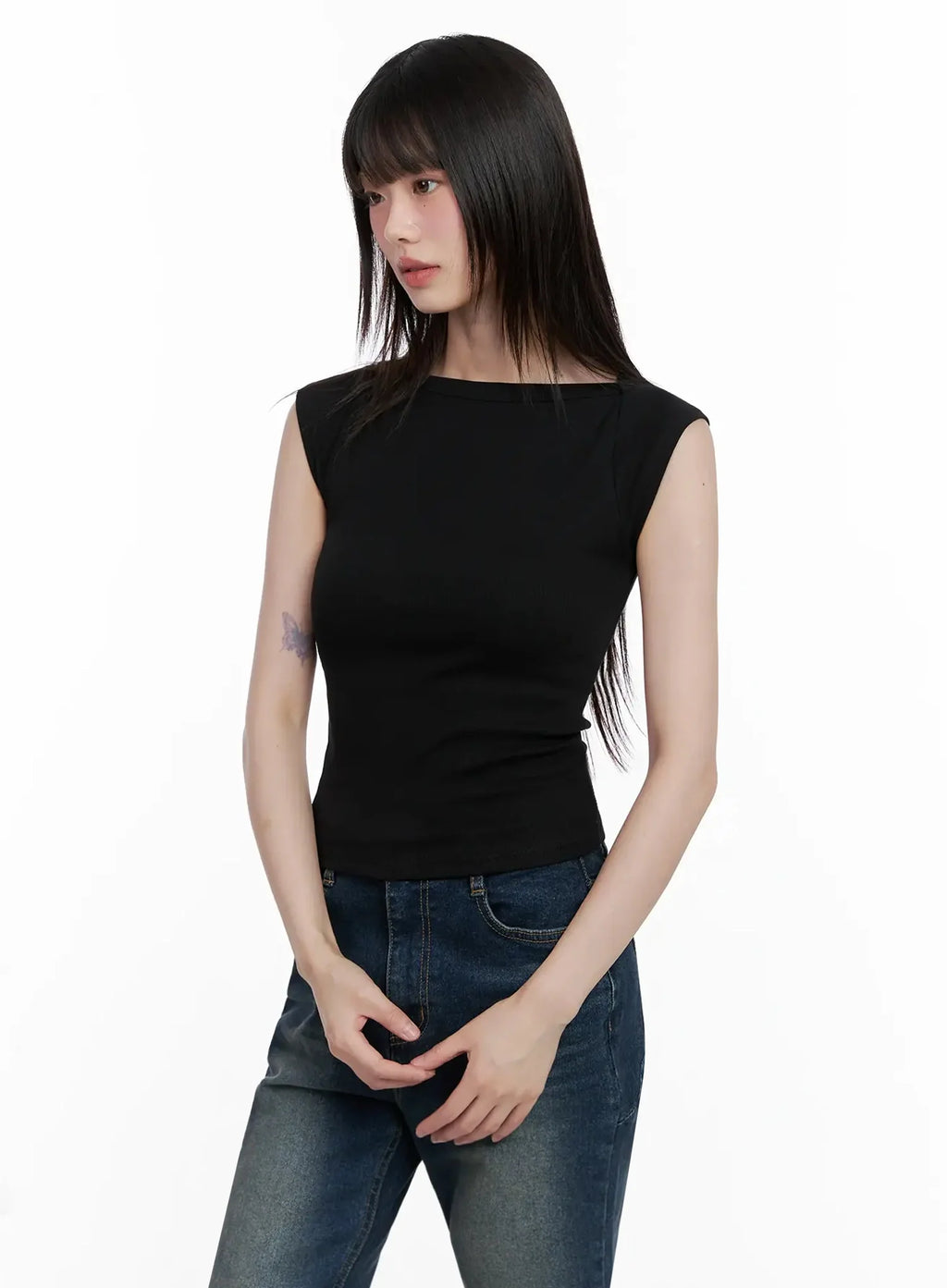 Green Ribbed Knit Top IL531