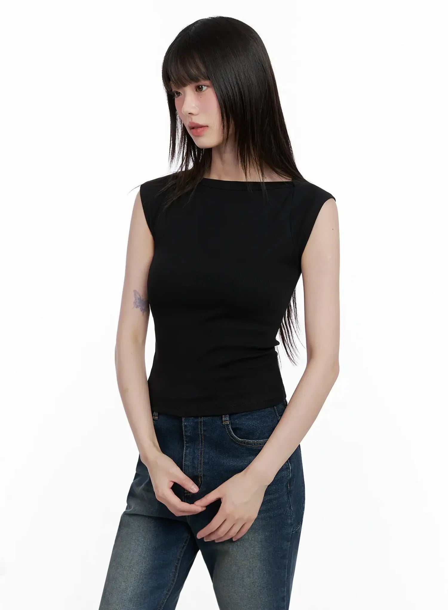 Green Ribbed Knit Top IL531