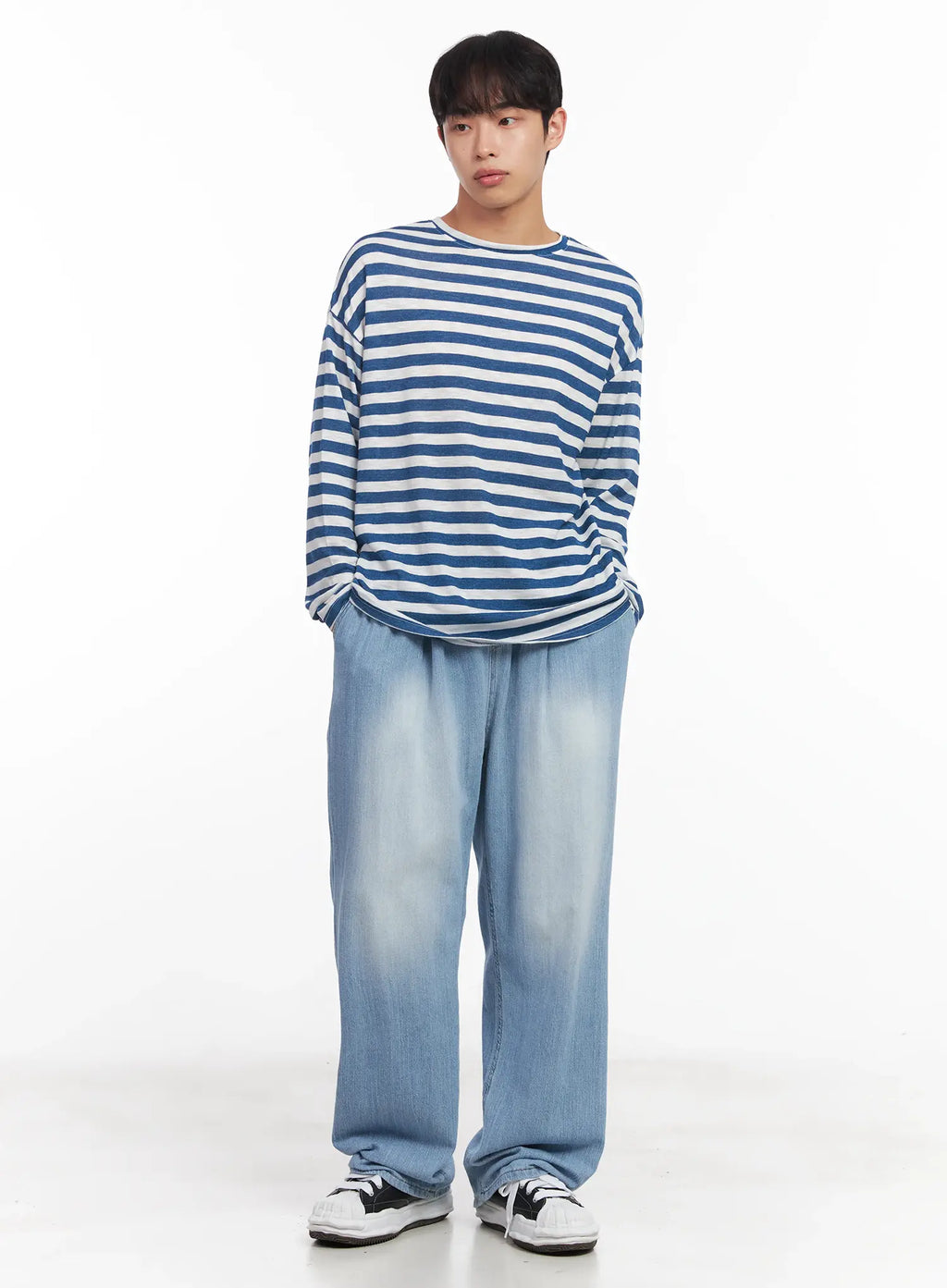 Men's Adjustable Linen Denim Pants (Light blue) IU519