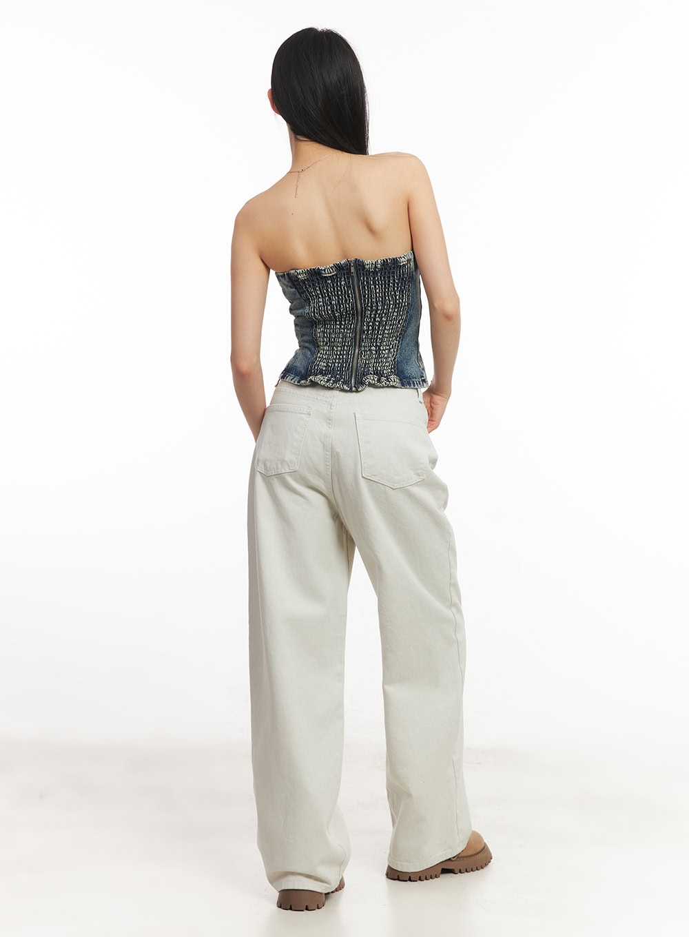 Urban Denim Stitched Tube Top CA503