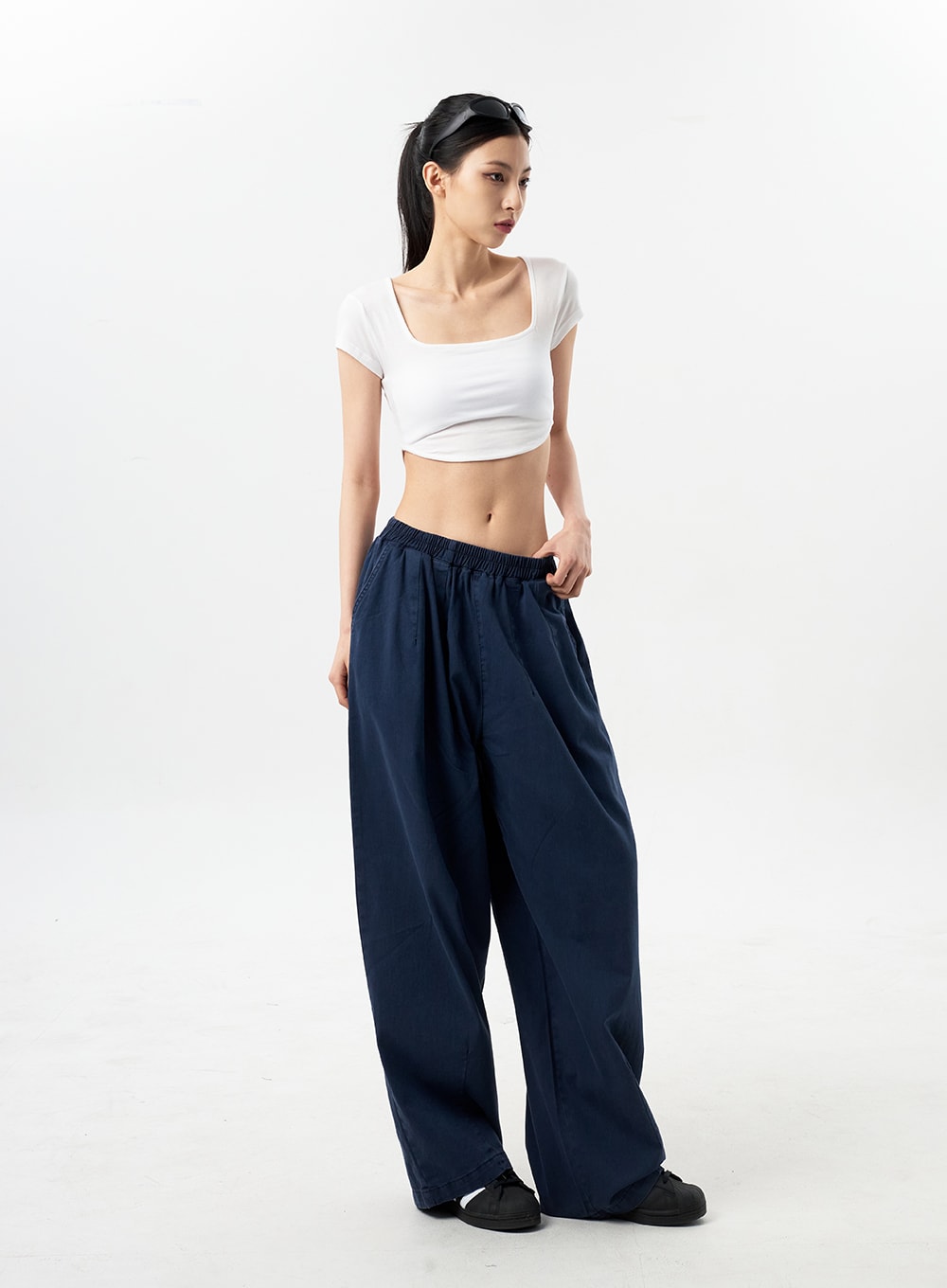 Square Neck Cropped Tee CY312